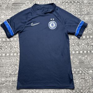 Chelsea FC Nike Strike Dri FIT Slim Shirt Men Small Navy Blue Football Soccer